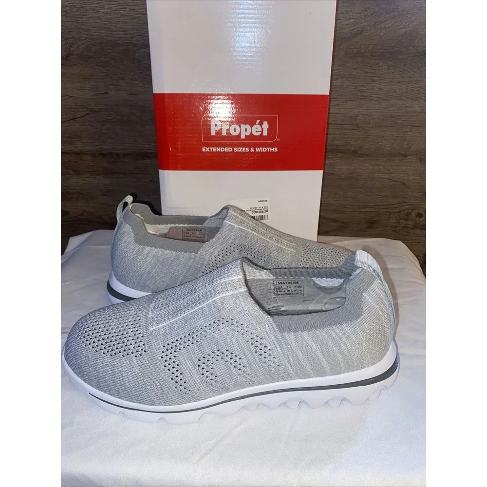 NIB Propet Travelactiv Stretch Womens Slip‎ On Sneakers, sz 8.5 Xtra Wide